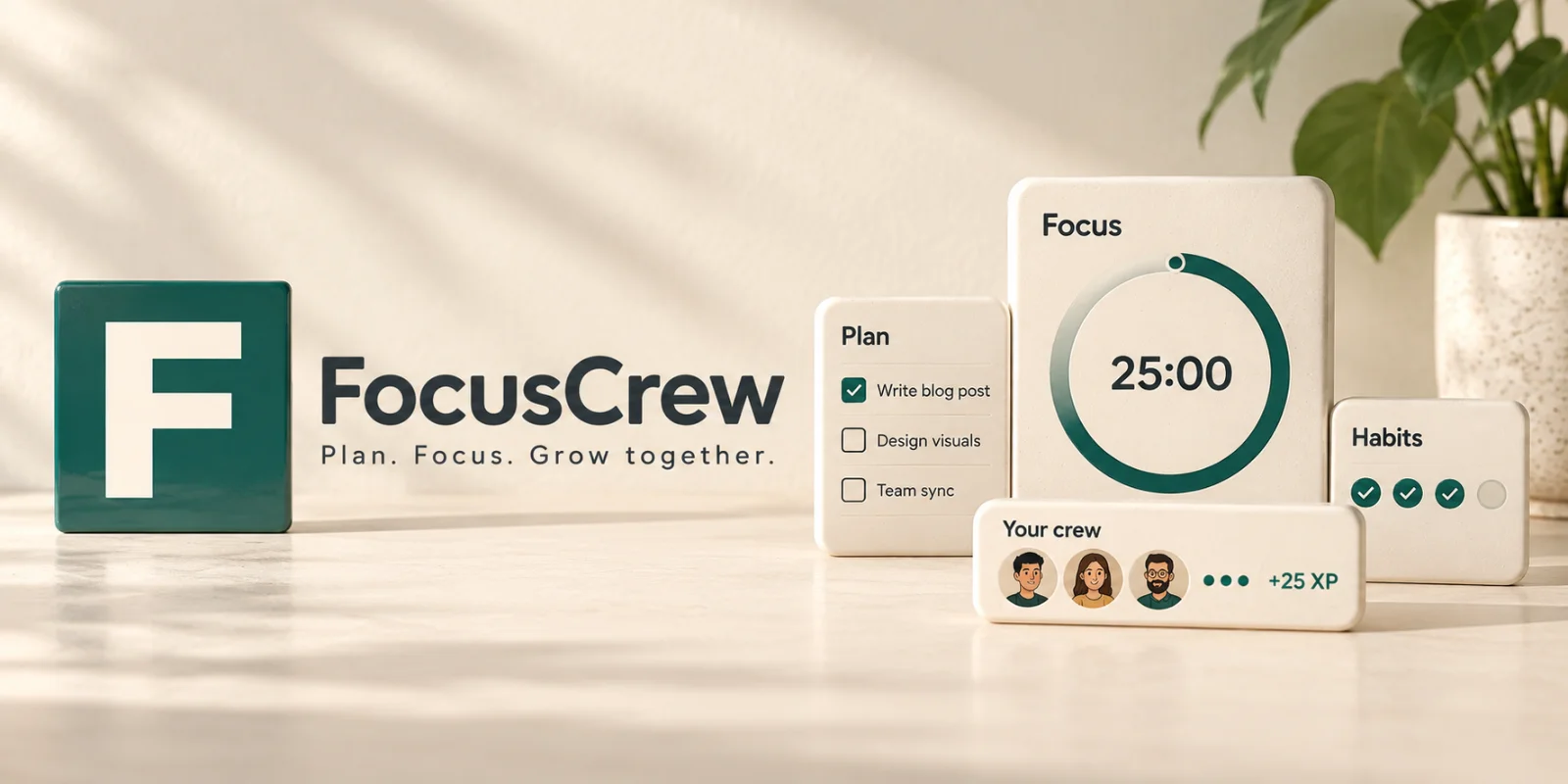 Meet FocusCrew: Plan Your Tasks, Build Habits, and Focus Together